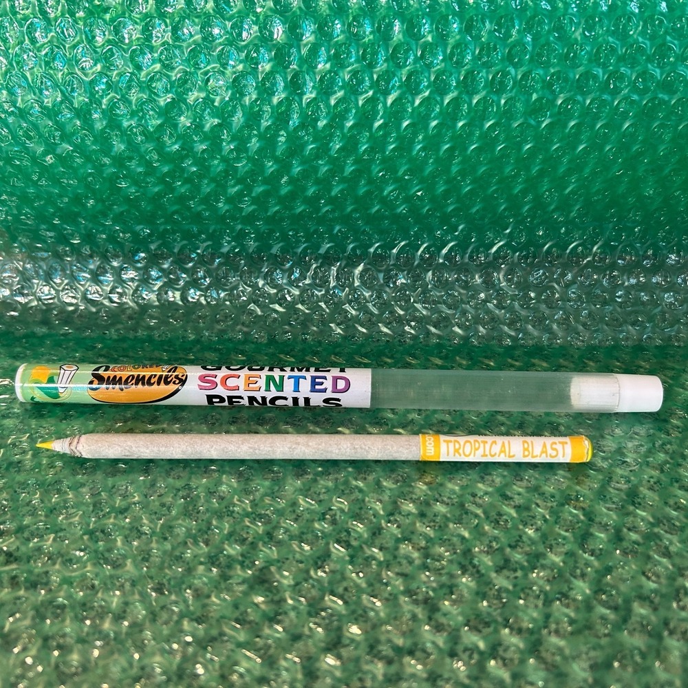 Smencils RETRO Colored TROPICAL BLAST-Gourmet Scented Pencils Eco Newspaper RARE
